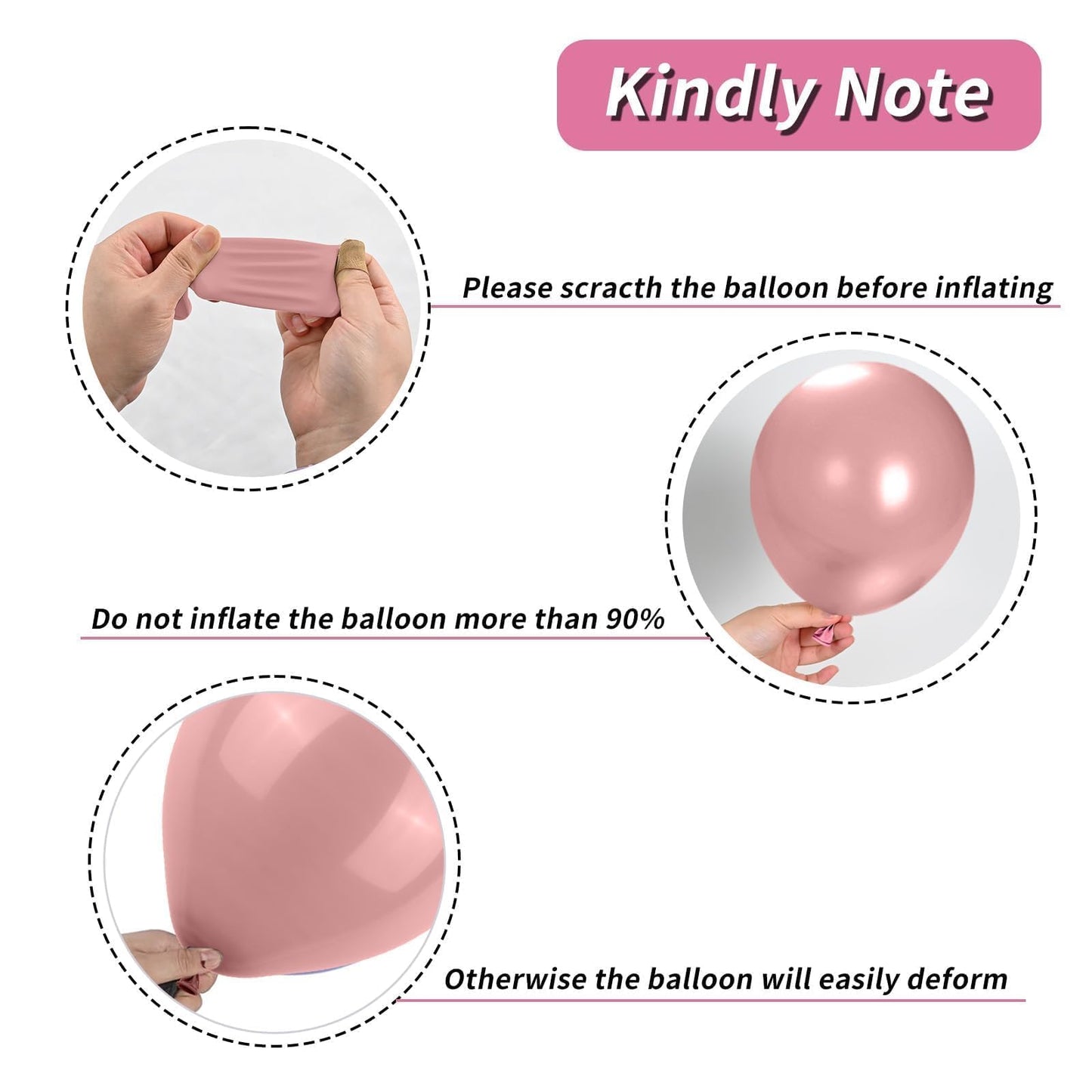 Blush Pink Balloons, 12 Inchs Dusty Pink Rose Red Metallic Red Metal Camellia Gold Balloons For Birthday Party Wedding Bridal Shower Decorations