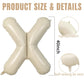 40 Inch Cream Letter Balloons, Large X Letter Balloons Foil Helium Balloons, Mylar Big Single Alphabet X Balloons, Cream Balloon