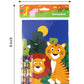 TINYMILLS Safari Zoo Animals Coloring Book for Kids with 12 Coloring Books and 48 Crayons Fun Jungle Book Animals Birthday Party