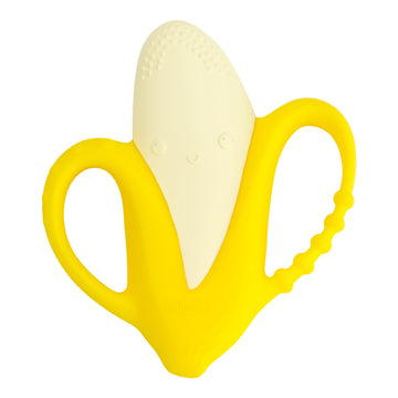 Infantino Lil' Nibbles Textured Silicone Baby Teether - Sensory Exploration And Teething Relief With Easy To Hold Handles, Yello