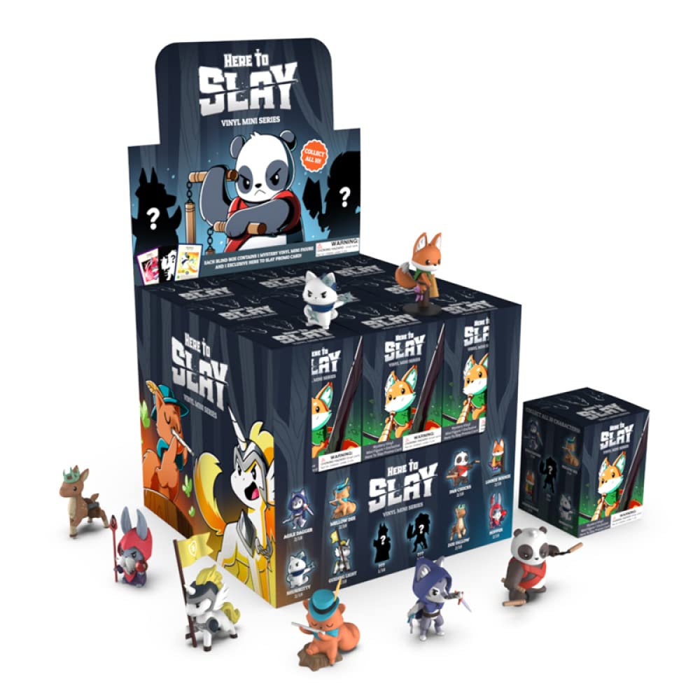 TeeTurtle Here to Slay Vinyl Mini Series Blind Box - Mystery Figure & Holographic Card - One Size, White/Black - Model 5783-VF-BOX1