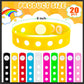 HTZNHXT 20 Pcs Silicone Charm Bracelets, 8 Inch Bracelets Bulk Band for Kids, Silicone Wristbands Adjustable Rubber Bracelets Ho