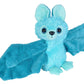 WILD REPUBLIC Huggers Blue Bat Plush Stuffed Animal, 8" Slap Bracelet Kids Toy, Model 21405