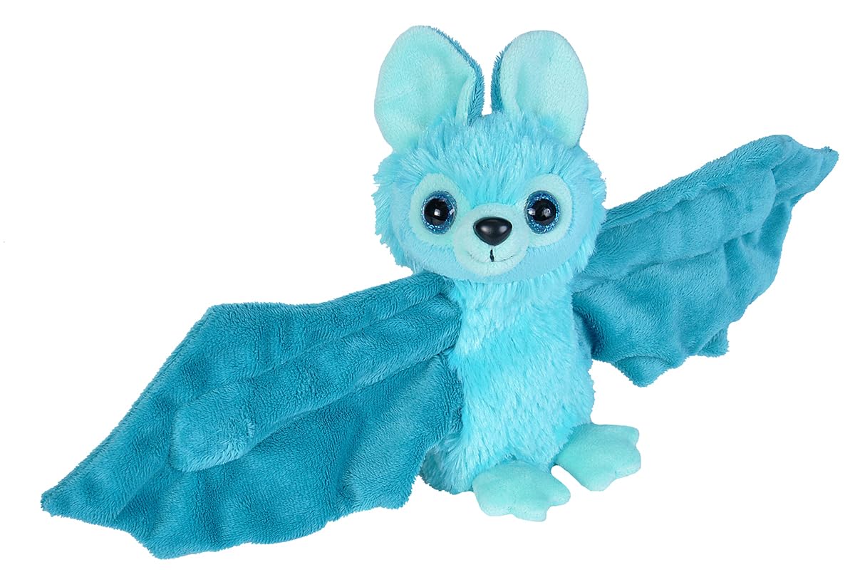 WILD REPUBLIC Huggers Blue Bat Plush Stuffed Animal, 8" Slap Bracelet Kids Toy, Model 21405
