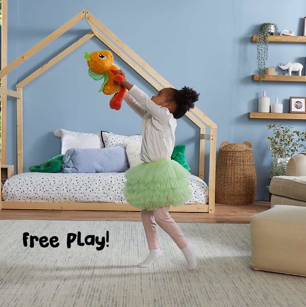 Playskool Glo Friends - Wigglebug Wiggle, Hop, Stop! - Interactive Soft Plush With 4 Modes - Games, Stories, Free Play, And Bedt