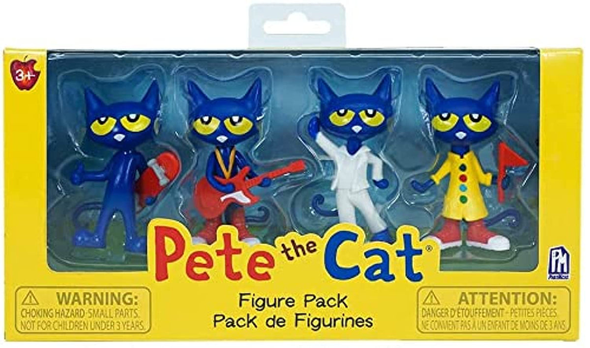 Pete the Cat Collectible Figure Pack  Includes 4 Pete the Cat Figurines, 3 Inches  For Ages 3 Plus