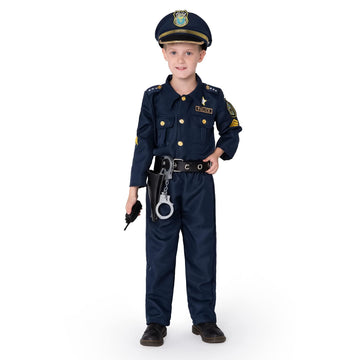 Joyin Toy Halloween Toddler Police Costume, Police Officer Costume For Boys, Kids Cop Costume With Police Accessories For Roleplay And Dressup (Small (5-7 Yrs))
