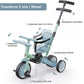newyoo Toddler Tricycle, 5 in 1 Convertible Balance Bike, Green, TR007, Carbon Steel, for 1-3 Year Old Boys and Girls