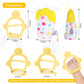 Vicloon Silicone Teething Mitt, 2Pcs Baby Teething Mitten, Baby Teething Toy With Adjustable Strap, Crinkle Sound And Textured, Baby Teething Mitten Self Soothing Baby Chew Toys For 0-6Month Infants