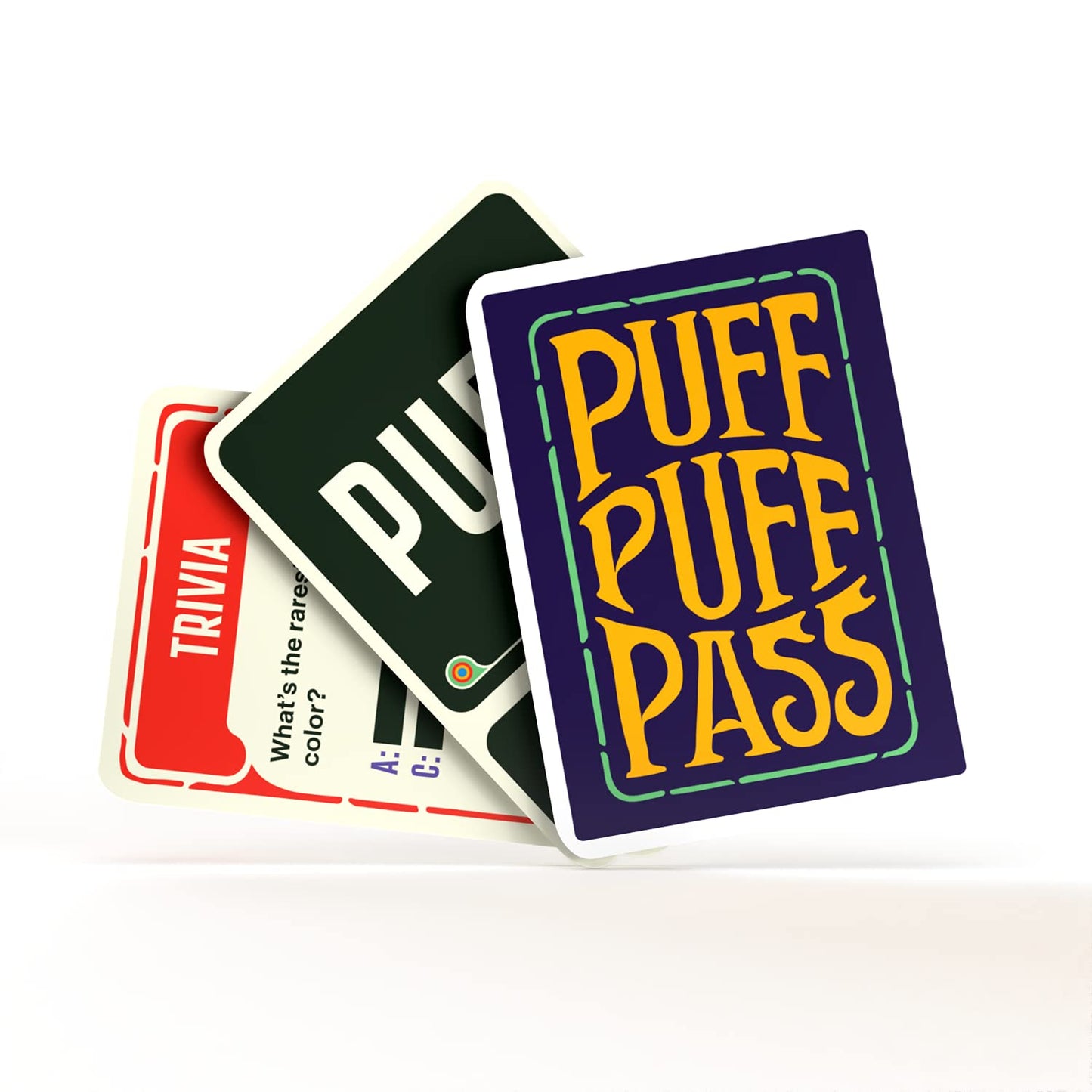 Puff Puff Pass Vol. 2: The Card Game for Stoners w/ 109 Hilarious Trivia, Conversation Starters, Would You Rathers, and More.
