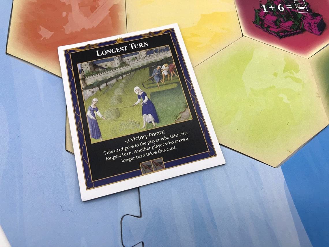 Tabletop Monthly Longest Turn Card Compatible With Catan'S Settlers Of Catan, Seafarers, Cities And Knights And Catan Expansions