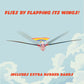 Schylling Tim Bird Flying Toy - Rubberband-Powered Mechanical Bird, Flies 50 Feet, Green, Plastic/Rubber, Ages 7+