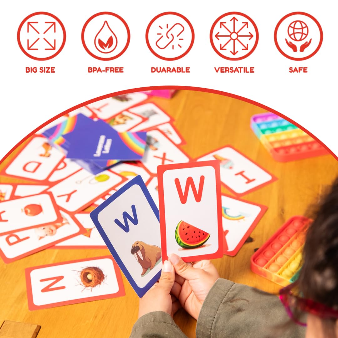 The Fidget Game Flash Cards For Children Ages 3+ - Learning Tools For Letters, Numbers, Addition & Subtraction, Shapes & Telling Time. Preschool Kindergarten Flashcards