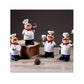 Smanta Chef Ramen Noodles Figurines Decorative Cooking Chef Collectible Housewarming Gifts Statues For Counter Top Restaurant Cafe Tabletop Kitchen Decor