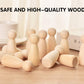 Kthzi Wooden Peg Dolls With A Storage Case, 50Pcs Unfinished Wooden People For Diy And Painting, Nature And Plain Wooden Figures