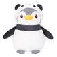 Meleceri Cute Penguin Panda Plush Toy,9.8'' Stuffed Animal With Panda Costume Outfit,Christmas Birthday Gift