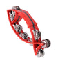 Kids Tambourine, Fish Shaped 8 Cymbal Bells Drum Set Tambourines Metal Abs For Party For Gift(Red)