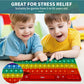 Push Toy Pop Bubble Fidget Sensory Toys Push It Pop Fidget Toys Rainbow Keyboard Shape, Pop Silicone Popper Toy Anxiety Stress Reliever Relief Autism Learning Materials Game Gift For Kids (Rainbow)