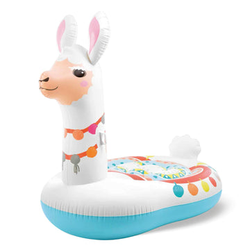 Intex 57294EP Giant Inflatable 6.5 x 5 Foot Mega Llama Island Ride On Swimming Pool Float