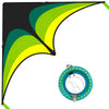 Mint'S Colorful Life 60'' Delta Kite With 7.1In Kite Reel Winder, Easy Flying Kite & Kite String Spool For Kids & Adults, Best Beach Kite Set For Beginners