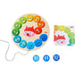HABA Caterpillar Rainbow Preschool Learning Activity with Colors & Numbers, Threading Game & Fine Motor Skills Toy for Kids, Lac