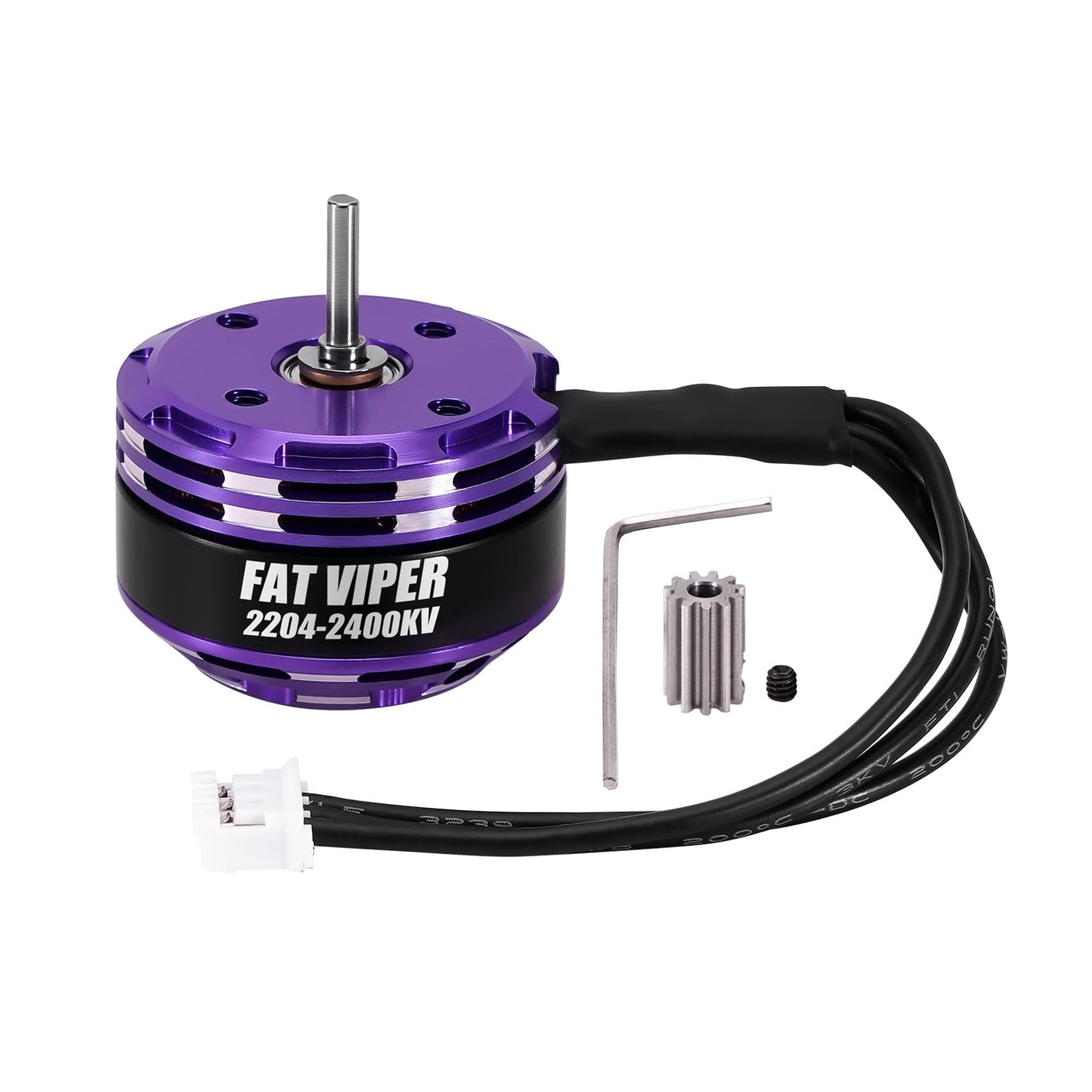 INJORA Fat Viper 2204 2400KV Brushless Outrunner Motor & Transmission for TRX4M 1/18 RC Upgrade