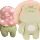 Frog Plush Toys, 10'' Cute Frog With Pink Mushroom Hat Stuffed Animals, Kawaii Plushies Gift For Kids Girls Adults Valentines Bi