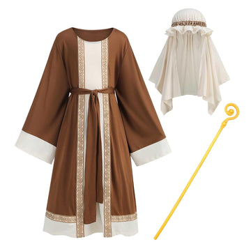 Lmyove Boy Biblical Nativity Joseph Sherherd Costume Halloween Christmas Costumes Cosplay Trick Or Treat