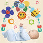 Pau1Hami1ton Adjustable Stroller Arch Toys - Car Seat Hanging Toy Bar for Bassinet, Crib, Bouncer, Medium Size - Butterfly Design