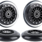 Aowish Ride On Swing Twist Wiggle Car Polyurethane Replacement Wheels W/Bearings Abec-9 (2 Front Wheels With Convex Hub, 2 Rear Wheels With Concave Hub) (Black)