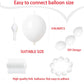 Adido Eva Link Balloons 6 Inch White Latex Quick Linkale Balloon 80 Pcs For Birthday, Halloween, Christmas, Party Festival Decor