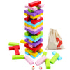 Gentle Monster Wooden Colorful Stacking Board Games Builing Blocks for Kids Boys Girls  54 Pcs Wood Balancing Blocks Montessori Toy Gift for Kids  Classic Game for Party with Storage Bag