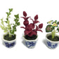 3pc Miniature Flower Clay Dollhouse Fairy Garden Mini Plant Trees Ceramic Paint Furniture Bundles Artificial Flowers Tiny Orchid