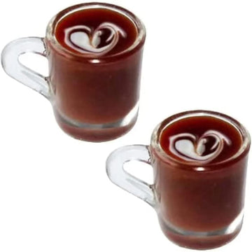 1Pc Brown Miniature Coffee Cups,Model Dollhouse Doll House Accessories,Christmas Birthday Gifts for Boys Girls Women Friends Orn