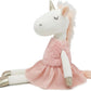 Mikee Fluffie Unicorn Toys For Girls, 16.5'' Tall,Safe Material Soft Unicorn Stuffed Animal Ballerina Dolls With Skirt, Cute Bir