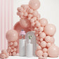 Pink09 Double Stuffed Cream Peach Pink Balloons Different Sizes 18/12/10/5 Inch, Double Stuffed Pastel Pink Balloon Arch Garland