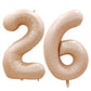 Goer Number 26 Balloons For 26Th Birthday Party Decorations,42 Inch Jumbo Foil Helium 62 Balloons For 62Nd Birthday Party Decoration (Caramel)