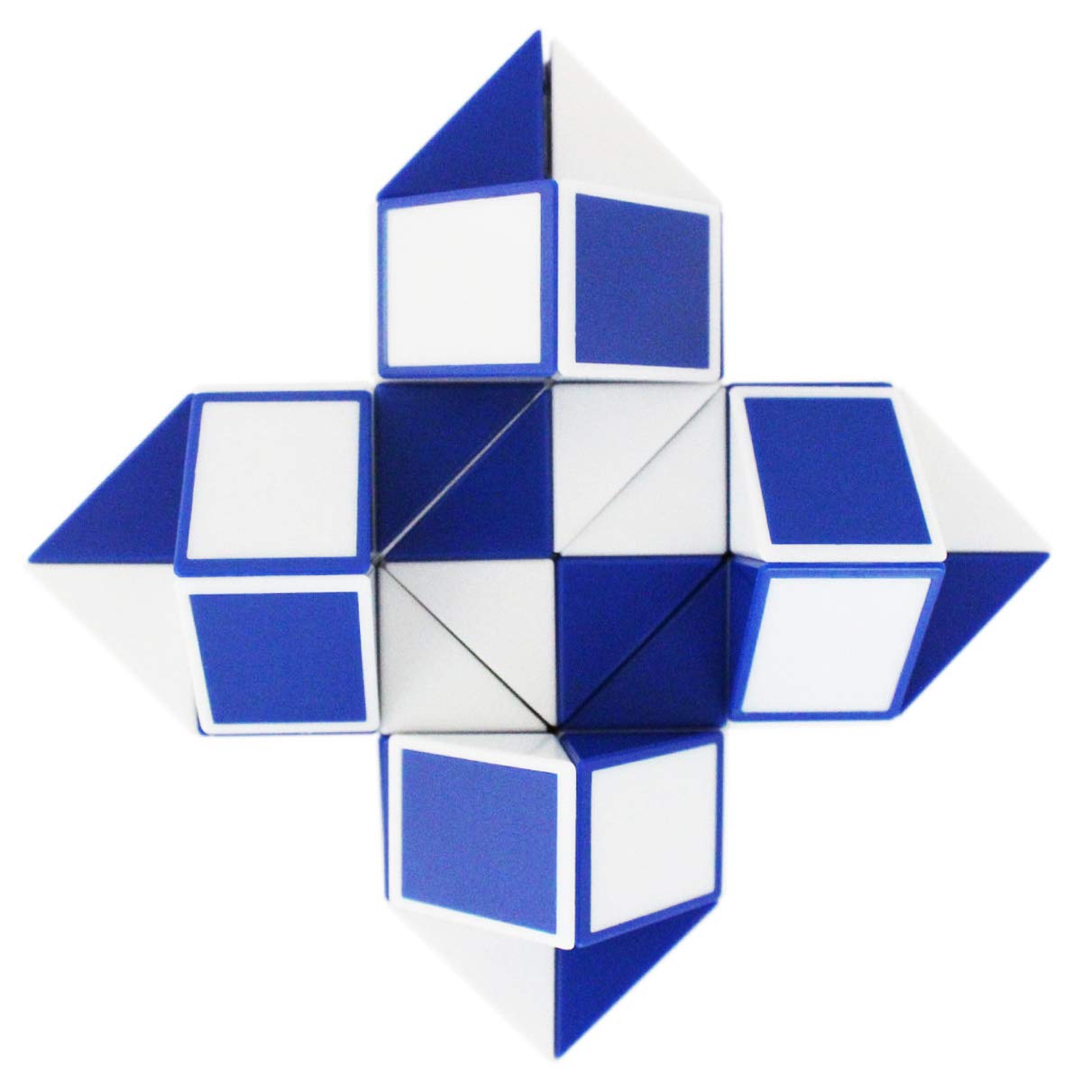 Mipartebo Magic Snake Cube Puzzle - Large Blue Twist Fidget Toy, Model ZCMC2472, Perfect for Kids, Adults, and Party Favors