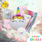 Diwuli Unicorn Birthday Decorations For Girls Set - Number 7 Balloon Pink Gradient, Unicorn Balloons, Unicorn Party Decorations,