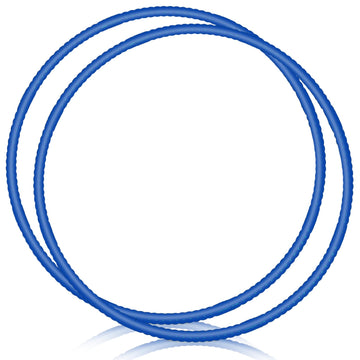 WinnerWhy 2 Pcs Toy Hoop Exercise Hoop Detachable Adjustable Plastic Toy Ring Playground Equipment for School Colored Circles Exercise Ring for Teens Dog Agility Equipment(Royal Blue 20 Inch)