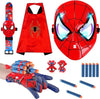 Web Shooters Game for Kids - Kids Capes and LED Mask Set - Hero Glowing Mask - Reproducing Movie Scenes, Cosplay Costume for Boy