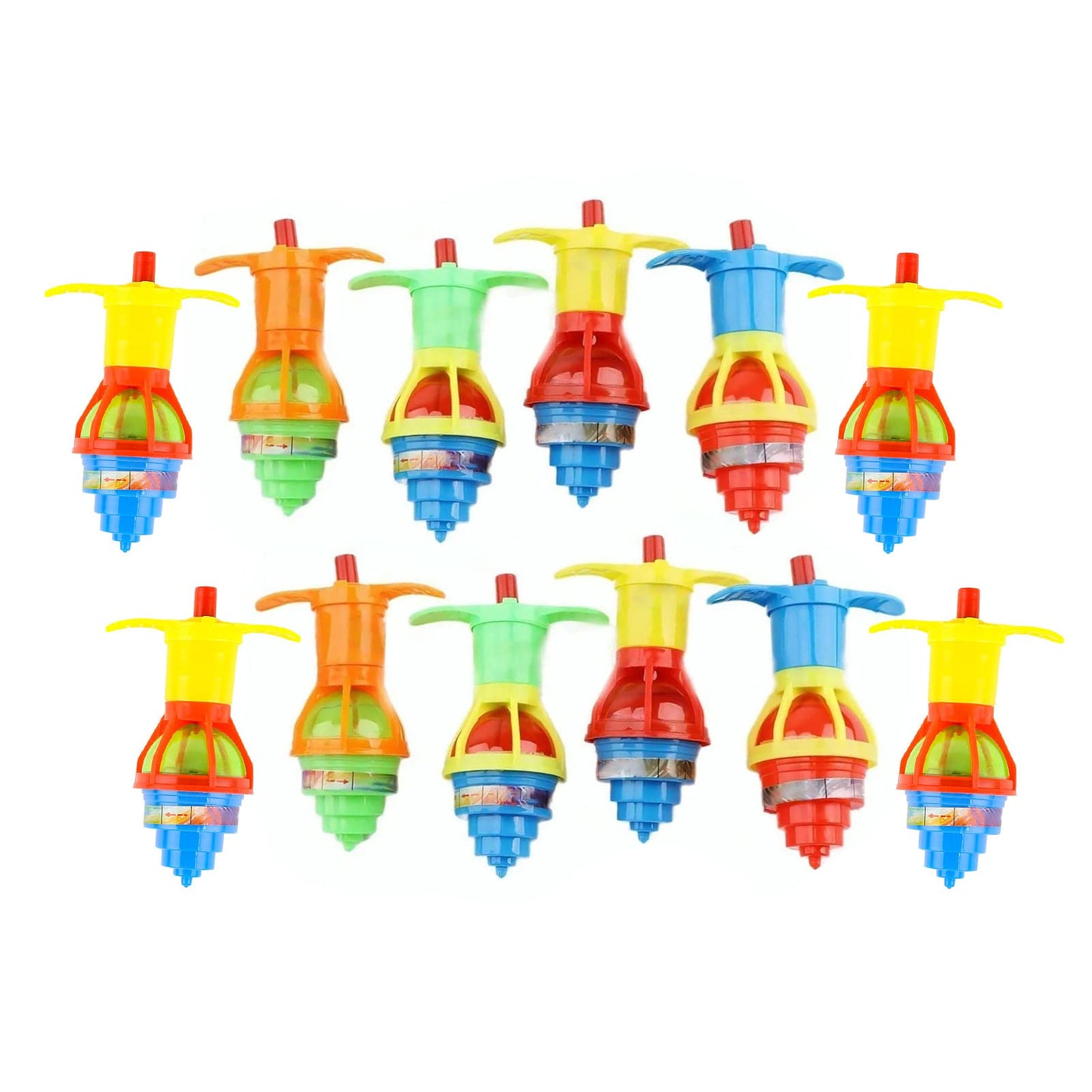 12Pcs Light Up Spinning Tops For Spin With Flashing Led Lights, Gyroscope Novelty Bulk Stocking Stuffers For Birthday Party Favors Games Presents