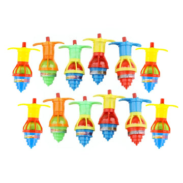 12Pcs Light Up Spinning Tops For Spin With Flashing Led Lights, Gyroscope Novelty Bulk Stocking Stuffers For Birthday Party Favors Games Presents
