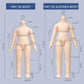 Ymy New Ob11 Extended Size Gsc 1/12 Bjd Doll Body - Joint Movable Doll Model Action Figure(Light Tan-4.6 In)