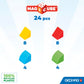 Geomag Magicube 24-Pc Magnetic Blocks Set For Toddlers & Kids Ages 1-5 | Swiss-Made Stem Educational Toy Made From 100% Recycled Plastic | Creative Early Learning Play