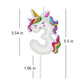 DERVENTA Birthday Candle Number White Unicorn Themed Party Decorations Beautiful Cake Topper 1 Piece (Unicorn Number 3)