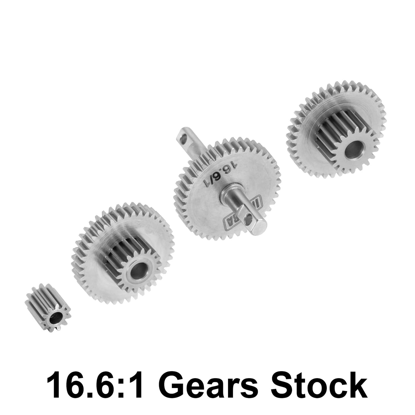 INJORA Stainless Steel 16.6:1 Transmission Gear Pinion Set for TRX4M Upgrade 1/18 RC Crawler Car