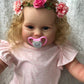Icradle 20' Realistic Reborn Baby Doll Girl With Rooted Blonde Hair, Silicone Toddler Toy For Ages 3+