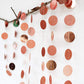 Flairs New York Happy Birthday String Decorations Party Props (Pack Of 1 String Decorations, Rose Gold Glitter Polka Dots)