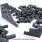 Wsryltch Classic Masonry Profile Bricks Pieces: 340 Pcs Wall Accessories Building Block Parts Sets(Dark Gray)